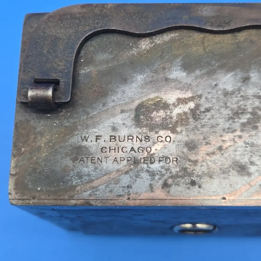 Antique W.F. Burns Coin/Paper Savings Bank - No Key